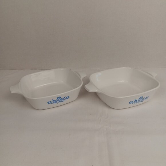 2 Corning Ware P-41-B Blue Cornflower Petite Dishes 1 3/4 Cup - Picture 2 of 8
